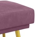 vidaXL Dvojvrstvová lavica Fialová 120 x 45 x 46 cm Zamat