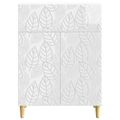 vidaXL Servírovacia skriňa Biela s vysokým leskom 66 x 34,5 x 90 cm