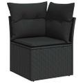 vidaXL Súprava záhradných pohoviek 11 ks Čierna polyratan