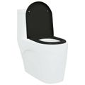 vidaXL WC sedadlo Čierna 49 x 36 x 4 cm Duroplast