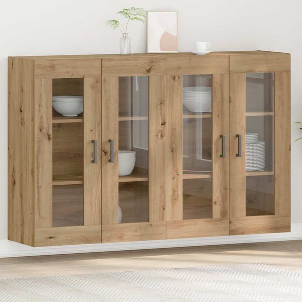 vidaXL Nástenné skrinky 2 pcs Remeselný dub 69,5 x 34 x 90 cm