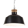 vidaXL Industriálna závesná lampa 32 cm, čierna E27