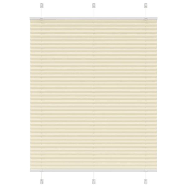 vidaXL plisovaná roleta krémová 110x150 cm Šírka látky 109,4 cm