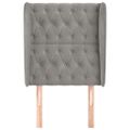 vidaXL Čelo postele so záhybmi bledosivé 83x23x118/128 cm zamat