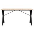 vidaXL Jedálenský stolík v tvare Y 140x80x75 cm borovica a oceľ