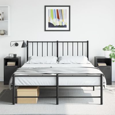 vidaXL Nočné stolíky 2 ks čierne 34,5x39x62 cm oceľ
