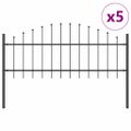 vidaXL Záhradný plot WOERDEN 5 ks 170 x 115 cm Sivá