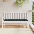 vidaXL Podložka na záhradnú lavičku čierne kocky 150x50x3 cm látka