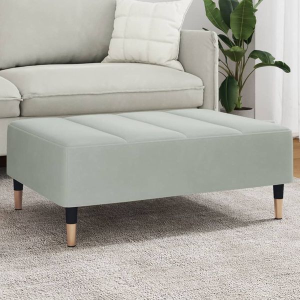 vidaXL Podnožka bledosivá 77x55x31 cm zamat