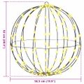 vidaXL Lopta 160 LED Teplá biela 50,5 x 50,5 x 52 cm Kov