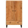 vidaXL Komoda so zásuvkou 60x33x100 cm masívna akácia a železo