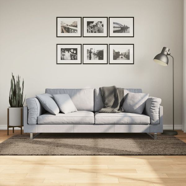 vidaXL Koberec ISTAN vysoký vlas lesklý vzhľad sivý 100x200 cm