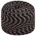 vidaXL Lodné lano čierne 10 mm 500 m polypropylén