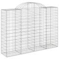 vidaXL Oblúkové gabionové koše 5 ks 200x50x140/160 cm pozink. železo