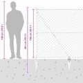 vidaXL Reťazová brána s hrotmi 10 x 1,5 m Pozinkovaná oceľ Strieborná