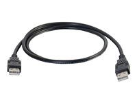 USB A to USB A Cable - USB 2.0 - Black - M/M - Kabel USB - USB (M) do USB (M) - USB 2.0 - 1 m - černá