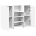 vidaXL Recepčný pult biely 135x50x103,5 cm, umelé drevo