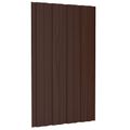 vidaXL Strešný panel 12 ks Hnedá 80 x 45 cm Pozinkovaná oceľ