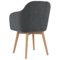 vidaXL Jedálenské stoličky 6 ks, tmavosivé, zamat