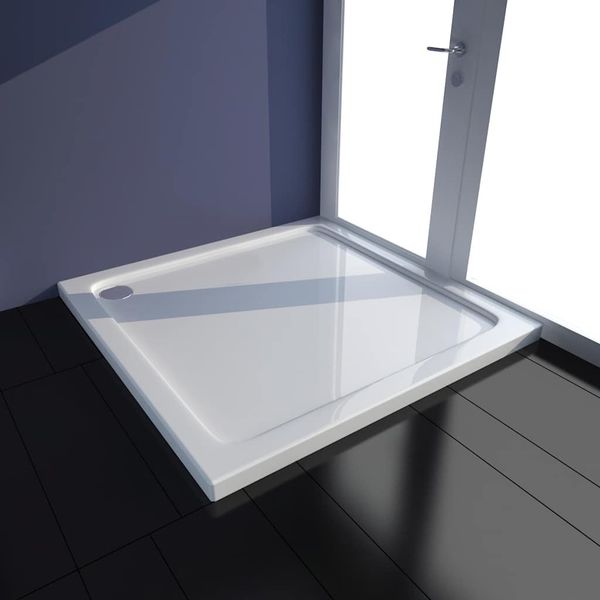 Štvorcová sprchová vanička z ABS, biela 80x80 cm
