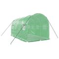 vidaXL Fóliovník s oceľovým rámom zelený 8 m² 4x2x2 m