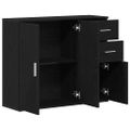 vidaXL Komoda čierna dub 91x29,5x75 cm, imitácia dreva