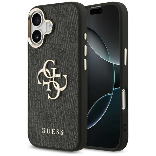 Puzdro Guess pre iPhone 17 HC 4G PU W/ BIG 4G CLASSIC LOGO GD čierne