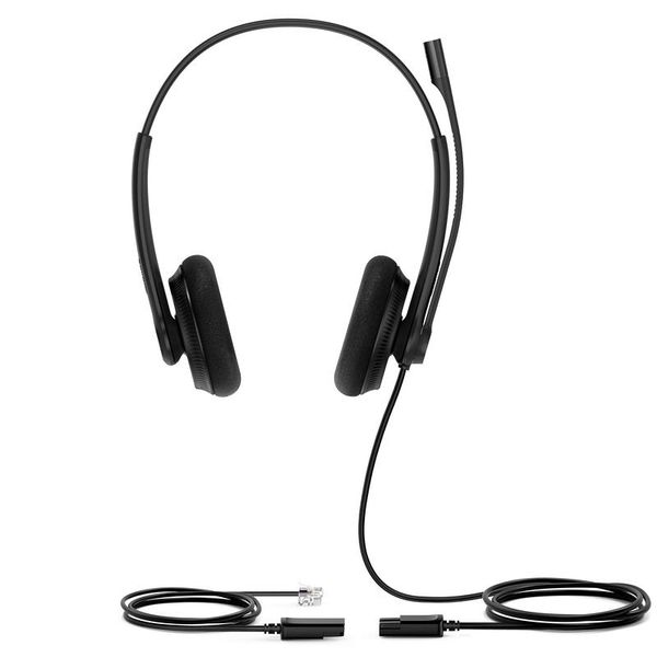Yealink YHS34 Lite Dual náhlavná súprava na obidve uši s QD-RJ9 konektormi