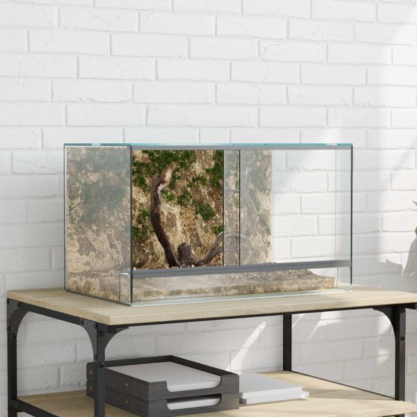 vidaXL Terárium s úložiskom Priehľadná 50 x 30 x 30 cm Sklo