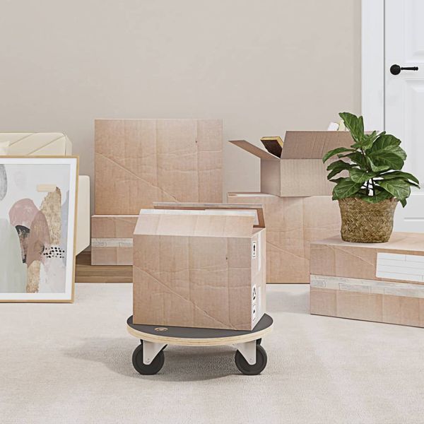 vidaXL Transportné vozíky 2 ks, okrúhle Ø38x11,5 cm 250 kg