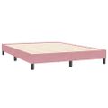 vidaXL Posteľný rám boxsping bez matracom ružový 160x210 cm zamat