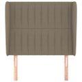 vidaXL Čelo postele so záhybmi sivohnedé 103x23x118/128 cm látka