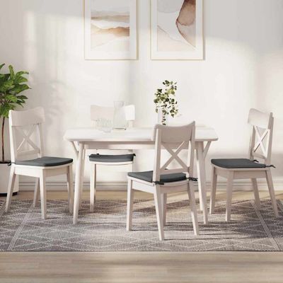 vidaXL Vankúše na sedenie 4 pcs Tmavo šedá 40 x 40 x 3 cm látka