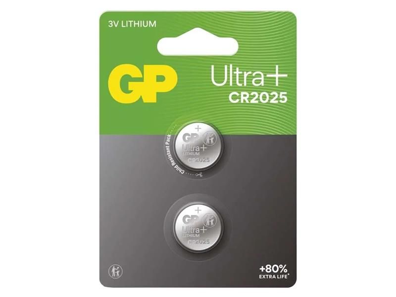 Batéria CR2025 GP Ultra Plus Lithium 2ks