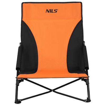 Plážové kreslo NILS NC3035 oranžovo-čierne