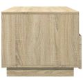 vidaXL Konferenčný stolík s LED svetlami, dub sonoma 90x49x40 cm