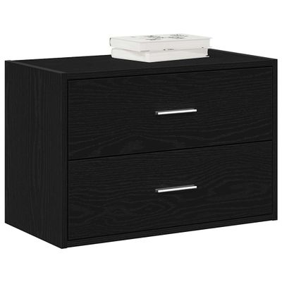 vidaXL skriňa s 2 zásuvkami dub čierny 60x31x40 cm kompozitné drevo