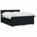 vidaXL Posteľ boxspring s matracom Čierna 180 x 200 cm Látka