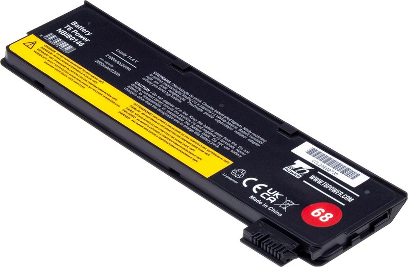 Batéria T6 Power pre Lenovo ThinkPad T440s, T450s, T460p, T470p, T550, 68, 2100mAh, 24Wh, 3cell