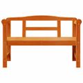 vidaXL Vonkajšia lavička 2 -Seater 119 x 44 x 76 cm Hnedá Obdĺžnikový
