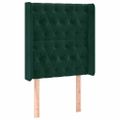 vidaXL Čelo postele so záhybmi tmavosivé 83x16x118/128 cm zamat