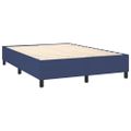 vidaXL Posteľ boxsping s matracom a LED modrá 140x200 cm látka