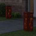vidaXL Solárne LED svetlo na chodník 2 ks Teplá biela 18 x 18 x 50 cm