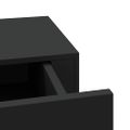vidaXL Nástenná zásuvková polica čierna 60x23,5x10 cm MDF