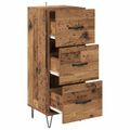vidaXL Servírovacia skriňa Staré drevo 34 x 34.5 x 90 cm