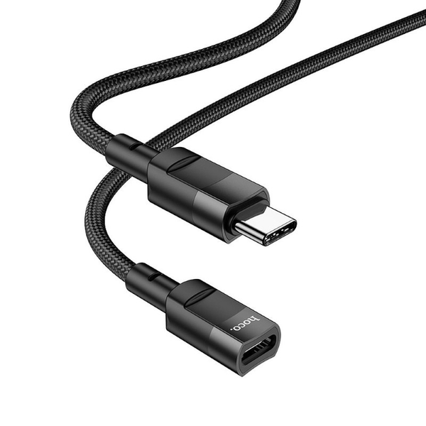 HOCO U107 Predlžovací kábel USB-C/USB-C 1,2 m čierny