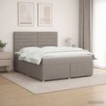 vidaXL Posteľ boxspring s matracom Sivohnedá 140 x 200 cm Látka