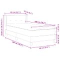 vidaXL Posteľ s pružinovým rámom Tmavo šedá 200 x 80 cm látka