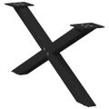 vidaXL Nohy konferenčného stolíka v tvare X, 2 ks, čierne, 70 x (30-31) cm, oceľové