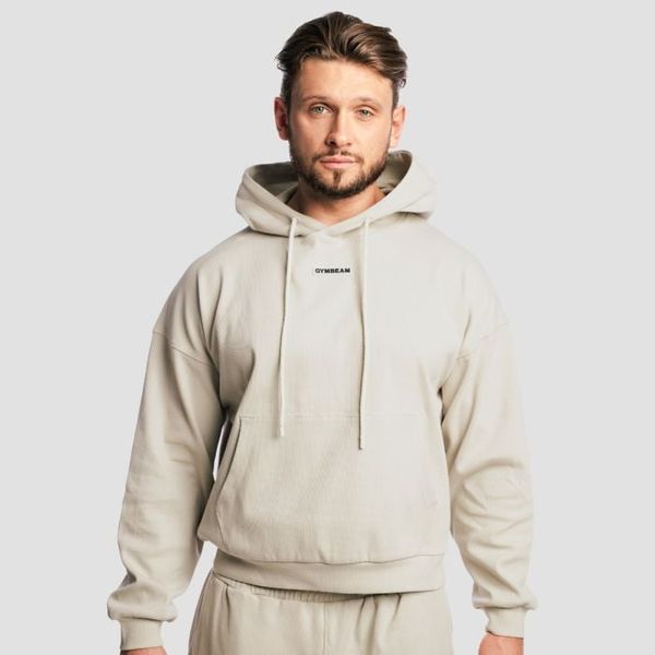 Mikina Aura Hoodie Grey - GymBeam, veľkosť M, 95 % cotton, 5 % elastane